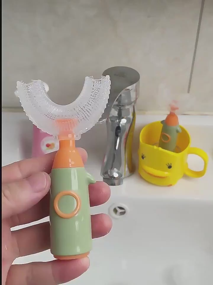 New Manual Children's U-shaped Toothbrush Silicone